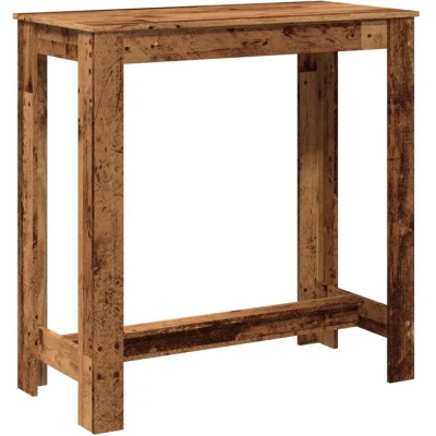 Image of vidaXL Bar Table Kitchen Counter/Bistro Old Wood Engineered Modern Rectangular Brown Dining/Living Room Usage 102 x 50 103.5 cm 80 kg Load