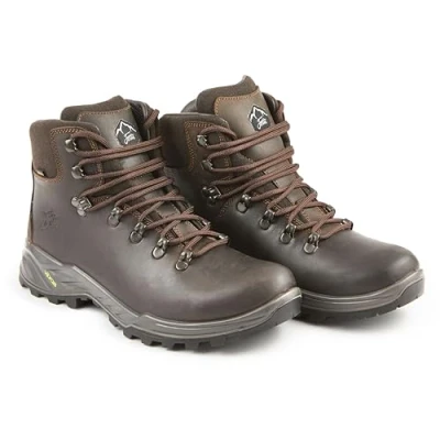 Image of Men&#039;s Waterproof Leather Boot Durable, Comfortable, All Weather Footwear Ideal for Fishing, Walking, Hiking, &amp; Hobbies (Brown, UK Size System, Adult, Men, Numeric, Medium, 9)