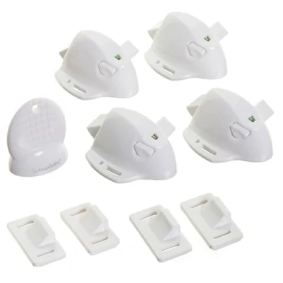 Image of Dreambaby Adhesive Mag Lock (4 Locks and 1 Key), White