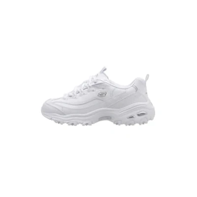 Image of Skechers D&#039;LITES FRESH START, Women&#039;s Low Top Trainers, White (White Leather/Mesh/Silver Trim #Yellow Wsl), 4.5 UK (37.5 EU)