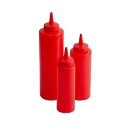 Image of Beaumont Squeeze Sauce Bottle Red 8oz