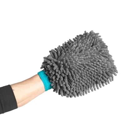 Image of Beldray LA082176EU7 Double Sided Car Cleaning Mitt, Perfect for Using on Interior and Exterior, Removes Stubborn Dirt, Microfibre, Polish/Shine, Use Wet/Dry, Fits onto Hand, Chenille, Blue