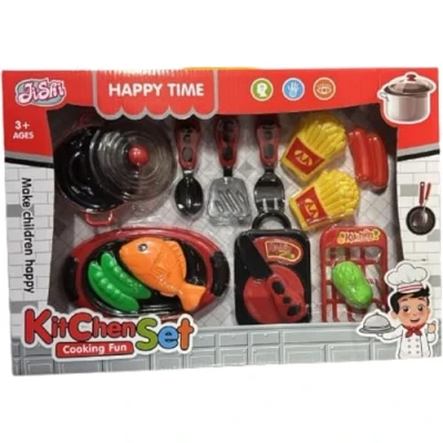 Image of PNJB Kitchen Cooking Play Set, Set for Children, with Pots and Pans, Pretend Play, Gift Idea kids, Fun Toy Children