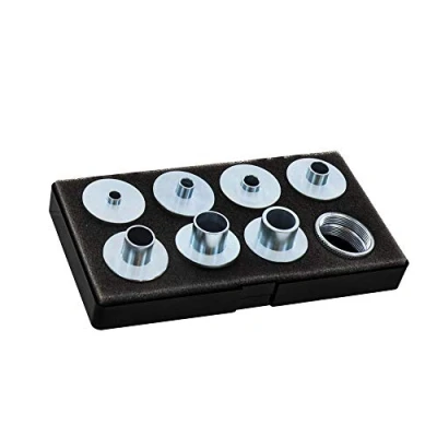 Image of Milescraft 1228 Metal Bushing Set 11 pc. Router Template Guide Fits Porter Cable Style Sub Bases Universal