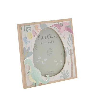 Image of Widdop Petit Cheri Dinosaur Egg Shaped Photo Frame 4&quot; x 6&quot; Perfect Newborn or Baby Gift Present For Shower New Litte One