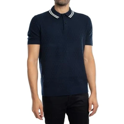 Image of Ted Baker Mahana Mens Navy Stitched Polo Shirt Size 3XL
