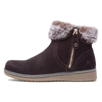 Image of Hush Puppies Women&#039;s Penny Ankle Boot, Brown, 4 UK
