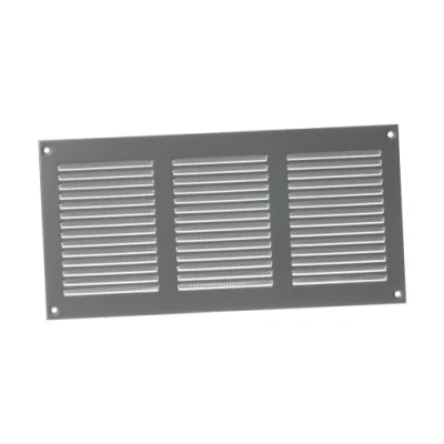 Image of 300x150mm / 12x6&quot; inch Grey Metal Air Vent Grille Cover with Insect Mesh Ventilation