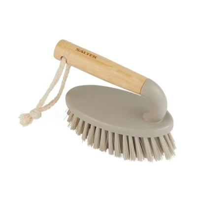Image of Salter LASAL71403WEU7 Warm Harmony Scrubbing Brush, FSC® certified Bamboo Handle, Recycled Plastic, Strong and Durable Bristles, Cleaning Tough Dirt Grime from Floors &amp; Hard Surfaces