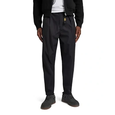 Image of G STAR RAW Men&#039;s Pleated Chino Belt Relaxed, black (dk D24303 D517 6484), 27W / 30L