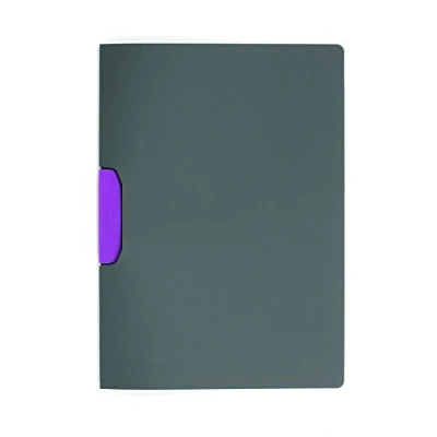 Image of Durable 230408 Clip Folder Duraswing Color for 30 Sheets DIN A4, Bag 5 Piece, Anthracite with Pink