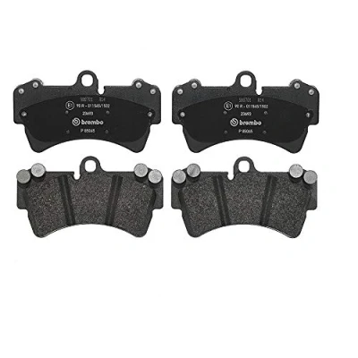 Image of 7878D1014, 7878D977, 8366D1014 Brake pad set BREMBO P 85 065 prepared for wear indicator with counterweights, without accessories AUDI: Q7