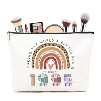 Image of Funny 30th Birthday Gifts for Women Small Comestic Bag Presents Female Personalised 50 Year Old Lady Present Ideal Mum, Best Friend, Sister, Wife Cosmetics Bag(1995)