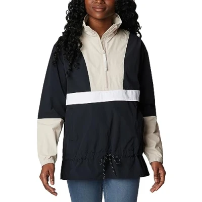 Image of Columbia Boundless TREK Anorak Parka, Women&#039;s, Size: Small, Black/dark stone/white