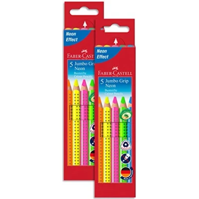 Image of Faber Castell 110994 &quot;Jumbo Grip Neon&quot; Crayons