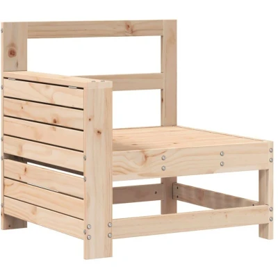Image of vidaXL Garden Armrest Sofa with Side Table Solid Wood Pine