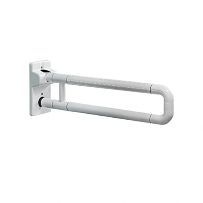 Image of Toilet Grab Bar Folding Drop Down Grips Stainless Steel Hinged Bathroom Safety Rail Non Slip Armrest Support for Elderly Handicapped Disabled Users (60cm)