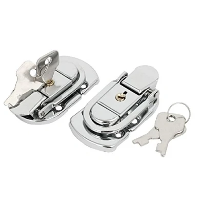 Image of Sourcingmap Suitcase Briefcase 65mm Length Metal Toggle Latch Hasp Lock 2pcs w 2 Keys