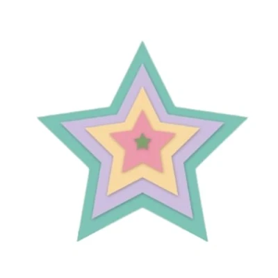 Image of Craftelier Set of Mini Essential Dies for Scrapbooking, Crafts and Card Making Star Shape Approximate Size between 0.5 x cm 6.5 6.4
