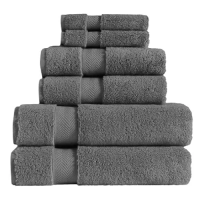Image of Wholesale Trade Dealz Luxury Bath Towels 800GSM 100% Egyptian Cotton Super Soft Face Hand Jumbo Sheets Quick Dry Highly Absorbent Beach (Charcoal, Cloth)