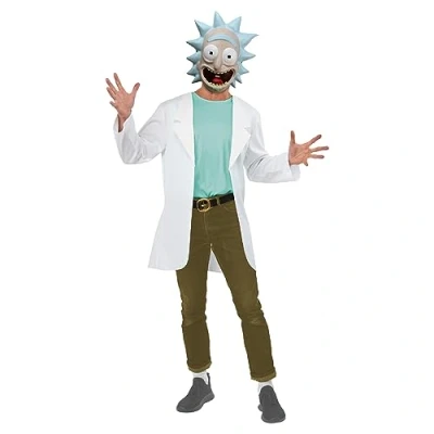 Image of Rubie&#039;s 703124S Adult Rick Costume Morty Fancy Dress, Men, Multi, Small