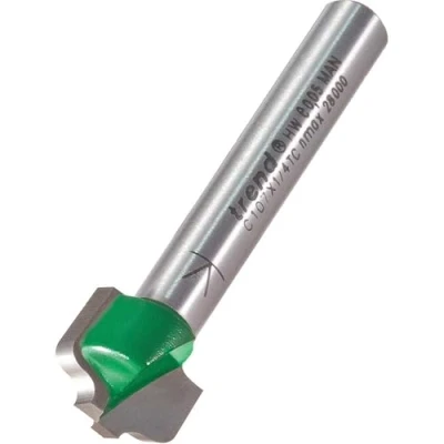 Image of Trend CraftPro Small Ogee Panel Router Cutter Bit, 1/4 Inch Shank, 2mm Radius, 12.7mm Cut Diameter &amp; 9.5mm Length, Tungsten Carbide Tipped, C107X1/4TC, Silver