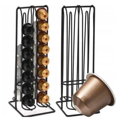 Image of GEEZY Coffee Capsules Holder Kitchen Organizer for 32 Nespresso Pods Rack Pads