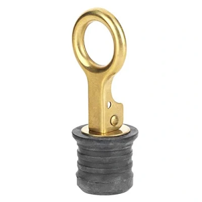 Image of Terisass Brass Boat Drain Plug Rubber Seal, for 1 1/4in Holes