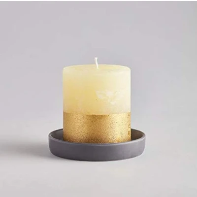 Image of St Eval Dark Grey Candle Plate Small