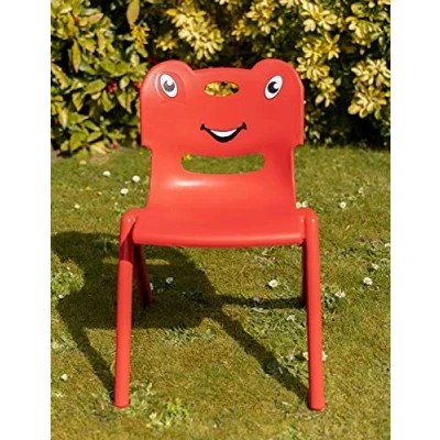 Image of Plastic Kids Chairs Indoor Outdoor Garden Stackable Toddler Children Chair (Red)