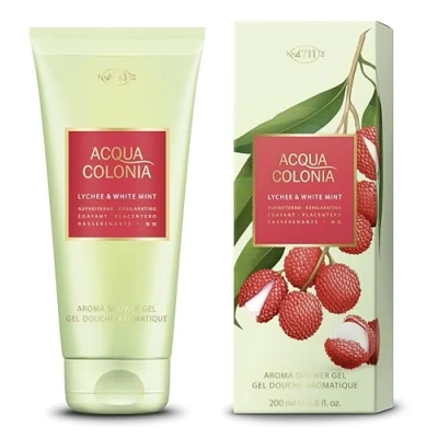 Image of Mäurer &amp; Wirtz 4711 Acqua Colonia Lychee White Mint Aroma Shower Gel 200ml