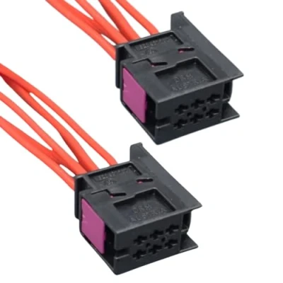 Image of Pair of Pre Wired Rear Tail Light Connector Wiring Plugs for Audi A1 &amp; Q3 Harness Loom Repair