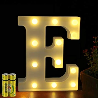 Image of HONPHIER® Letter Lights Decorative LED Alphabet Marquee Decoration Light Up Sign Night Battery Operated for Birthday Party Wedding Receptions Holiday Bar Home Bedroom Bath Decor (E)