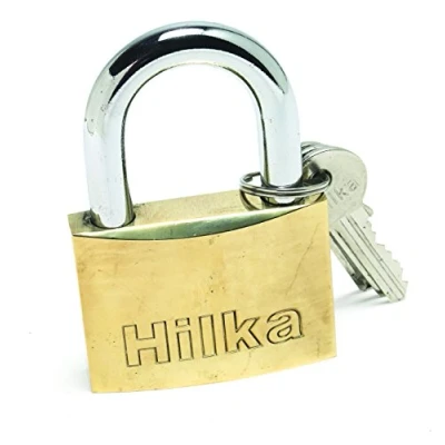 Image of Hilka 70700060 Heavy Duty Brass Padlock, 60 mm