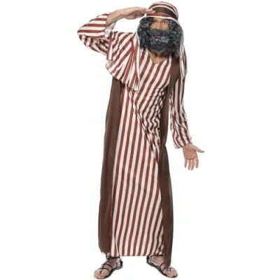 Image of Shepherd Mens Nativity Fancy Dress Xmas Adults Joseph Costume Outfit Medium