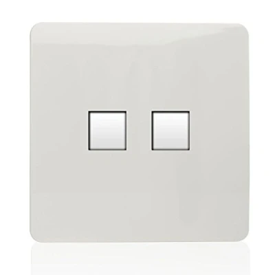 Image of Trendi Artistic Modern Glossy Telephone Socket + PC White TLP PCWH