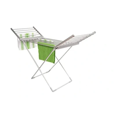Image of PIFCO Winged Heated Clothes Airer 3 Tier Foldable Electric Dryer with 20 Heating Bars, Energy Efficient Drying Rack for Indoor Use, Compact and Sturdy Design