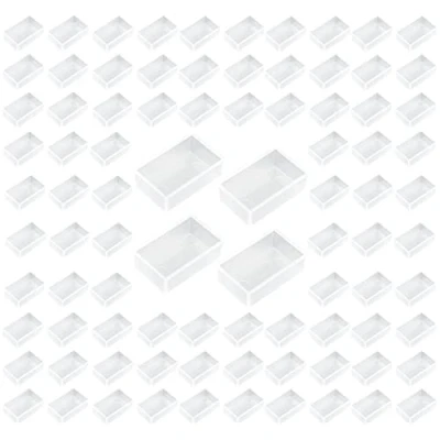 Image of WANDIC Empty Watercolour Paint Pans, 100 PCS Transparent Full Pans for DIY Watercolor Oils
