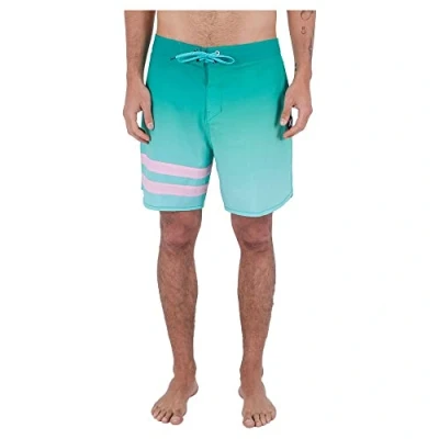 Image of Hurley babylegs Division Men&#039;s Phantom eco Block Party 18&#039; Swimsuit, Tropical Mist, 38