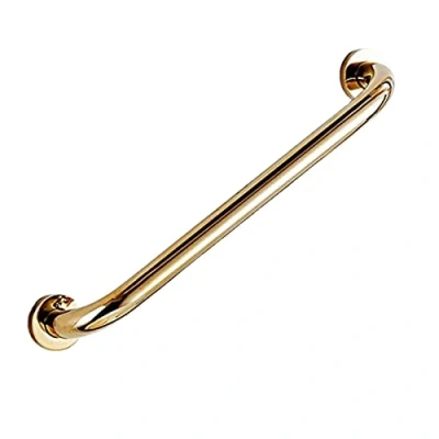 Image of Bathroom Grab Bar, Solid Brass Golden Hand Rails, Anti Slip Grip Grab, Safety Rail Support, for Bathtub Toilet Kitchen Bedroom