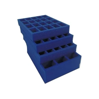 Image of Replacement Tray Set for Gamesworkshop BATTLE plastic figure case. Carry 60 troops on 32mm bases and 15 HQ or similar bulky figures 40mm (75 total). Perfect Games Workshop
