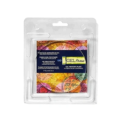 Image of Gel Press Monoprinting Print Plate 4 Circle (10.2 cm) Printmaking Supplies Reusable Printing Plates for Art Card Making, Scrapbooking, Journaling, Arts &amp; Crafts
