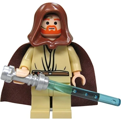 Image of LEGO Star Wars: Obi Wan Kenobi Minifigure with Blue Lightsaber