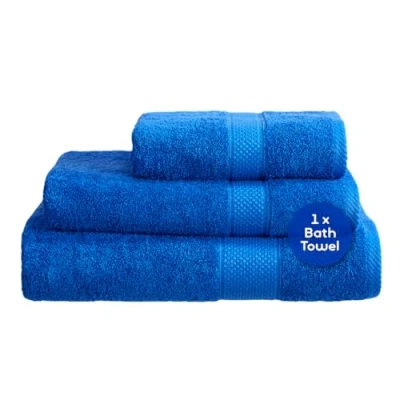 Image of Linens Limited Turkish Cotton Bath Towels, Large Sheet for Shower, Beach and More, Soft Luxurious, Super Absorbent, Machine Washable (Royal Blue)