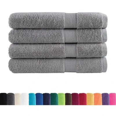 Image of vidaXL Premium Sauna Towels SOLUND 4pcs Grey 80x200cm 600gsm