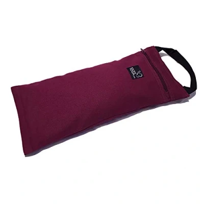 Image of 100% Cotton Yoga Sandbag with zipper inner case and outer cover (Grape Red)