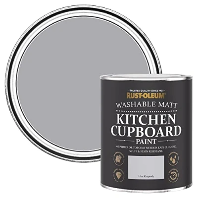 Image of Rust Oleum Light Purple Kitchen Cupboard Paint in Matt Finish Lilac Rhapsody 750ml