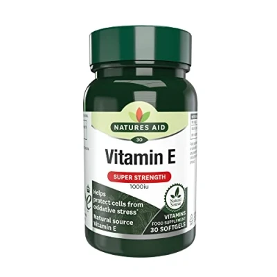 Image of Natures Aid Vitamin E 1000iu, Natural Source, High Strength, 30 Softgel Capsules