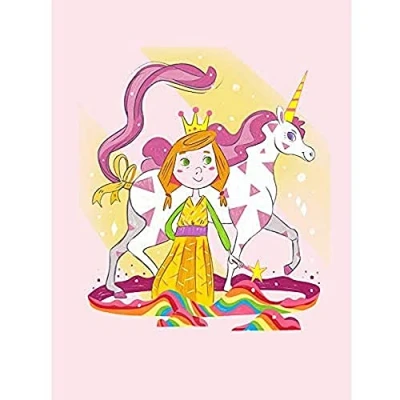 Image of Wee Blue Coo Unicorn Princess Magic Art Print Canvas Premium Wall Decor Poster