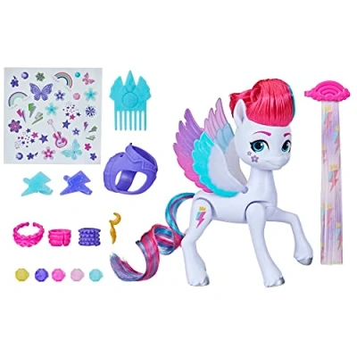 Image of My Little Pony Toys Zipp Storm Style of The Day, 5 Inch Hair Styling Dolls with Fashions, for Year Old Girls and Boys